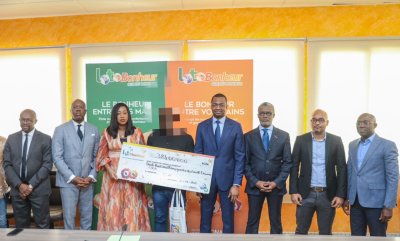 Côte d'Ivoire : la LONACI remet un chèque de 38 400 000 Fcfa à l'heureux gagnant du loto bonheur