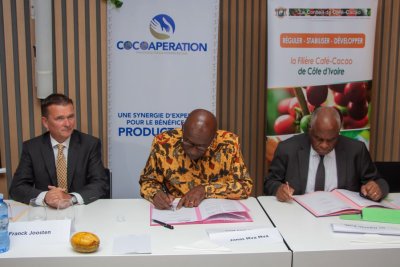 Côte d'Ivoire: le Conseil du Café-cacao et l'IDH signent une convention pour une augmentation des revenus de plus de 100 000 producteurs ivoiriens