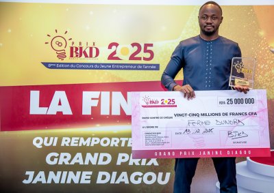Côte d’Ivoire : Miguel Wilfried Diendéré remporte le Prix BJKD 2025 du concours des jeunes entrepreneurs