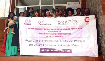 Côte d’Ivoire : ORAF renforce les capacités de 125 femmes en plaidoyer et leadership politique transformationnel