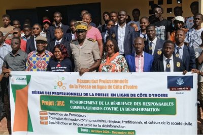 Côte d’Ivoire : plus de 200 acteurs communautaires sensibilisés contre la désinformation à Gagnoa