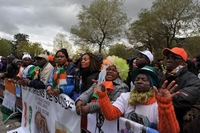 Manifestation à Paris d`Ivoiriens pour la libération de Laurent Gbagbo
