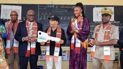 Don de la Fondation LONACI : l’EPP Diamala Marie-Emmanuelle Miss Côte d'Ivoire 2024 officiellement inaugurée au quartier SOS Résidentiel d'Aboisso