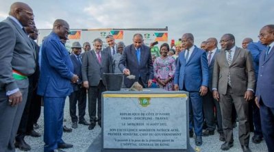 Formation professionnelle : le Premier Ministre Patrick Achi lance les travaux de construction du Lycée professionnel de Kong