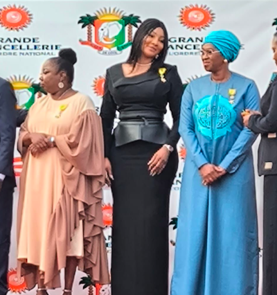 Grande Chancellerie : Fatim Sidimé élevée au rang de Chevalier de l’Ordre du mérite ivoirien