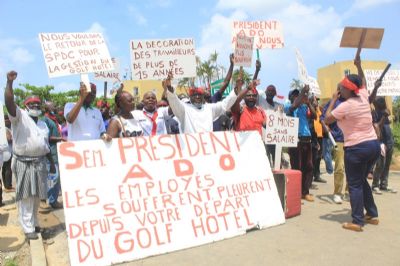 Des agents du Golf hôtel d’Abidjan en 