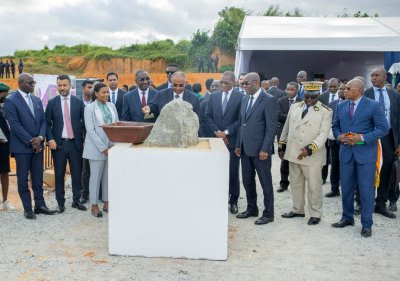 Industrie : le Premier Ministre Patrick Achi pose la première pierre des travaux de construction du projet de la ZEI Arise Abidjan PK24