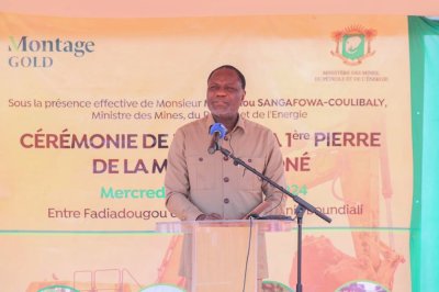 Industrie minière : le ministre Mamadou Sangafowa-Coulibaly pose la première pierre de la plus grande mine d’or de Côte d’Ivoire