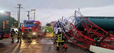 Korhogo : trois personnes tuées après l'effondrement d'un pylône sur un camion citerne ( Pompiers)