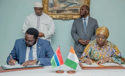 La Côte d’Ivoire et la Gambie signent trois accords de coopération