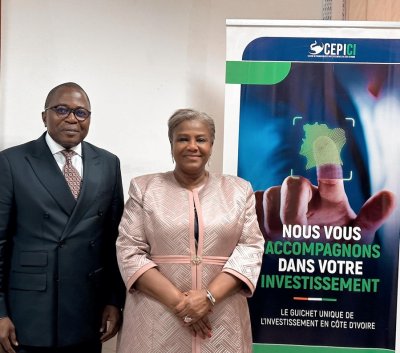 Côte d’Ivoire: la directrice générale du CEPICI et l’ambassadeur de la Côte d’Ivoire aux États Unis examinent les méthodes d’instructions sur les possibilités d’investissement 