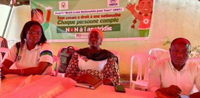 La présidente des femmes juristes de Cote d'Ivoire exhorte à déclarer les naissances pour prévenir l'apatridie à Méagui