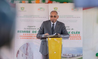 Logements sociaux et économiques : le Premier Ministre Patrick Achi remet les infrastructures primaires et 5 617 clés aux souscripteurs à Songon-Kassemblé