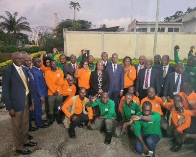 Lutte contre les constructions anarchiques : Des engins de démolition remis à la brigade d’Investigation et de contrôle urbain en présence de Mme Solange AMICHIA DG du CEPICI