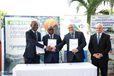 Lycée professionnel de Jacqueville : le ministre N’Guessan Koffi lance les travaux de création d’un Laboratoire technologique (TechLab) au sein dudit établissement