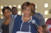 Mme Mabri communie avec les enseignantes de l’IEP de Yopougon-Kouté