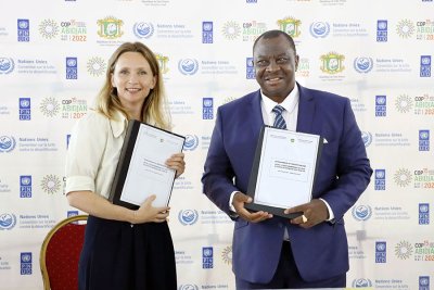 Mise en œuvre de L'Initiative d'Abidjan : la Côte d'Ivoire signe un mémorandum d'entente avec GENESIS pour la certification des projets destinés à la restauration des sols