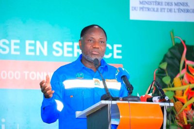 Mise en service d’une sphère de 4 000 tonnes de GESTOCI : le ministre Sangafowa-Coulibaly dénonce le transvasement illégal de gaz butane, promet le démantèlement de toutes les structures illegales