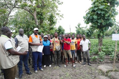 PA-PsGouv : des femmes de Broukro bénéficiaires d'une unité semi-industrielle de transformation de manioc et 20 jeunes de Béhoukro (Bouaké) bénéficiaires de 5 ha de maraîchers visités