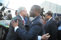 Arrivée à Abidjan du Président de l’Assemblée nationale française, Claude Bartolone