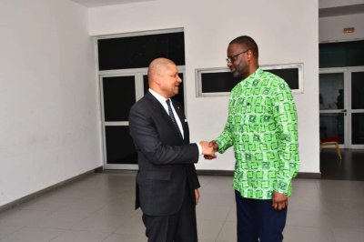 PDCI-RDA: Tidjane Thiam reçoit Jean-Louis Billon à la Maison du parti à Cocody