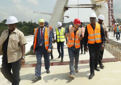 Pont de Cocody (5e pont) : le Ministre Amédé Koffi Kouakou annonce un taux d’avancement actuel des travaux d’environ 91%