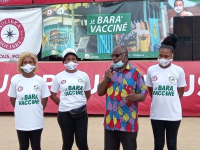 Popo carnaval / COVID-19 : la caravane de vaccination de SOLIBRA á Bonoua pendant 2 jours