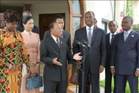 En visite en Côte d’Ivoire : Le  président de l’Assemblée nationale du Cambodge reçu par le chef de l’Etat Alassane Ouattara