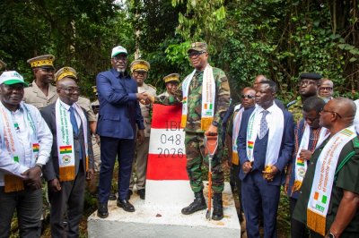 Première phase de la réaffirmation des frontières Ivoiro-Ghanéennes : les bornes BP 55 et BP 45 construites sur un linéaire de 150 km officiellement remises