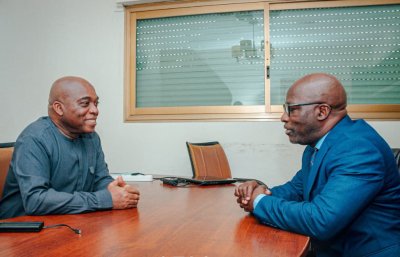 Présidentielle 2025 : le candidat Ahoua Don-Mello échange avec Charles Blé Goudé
