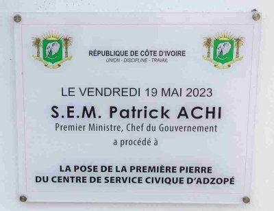 Centre de service civique à Adzopé : Un million de jeunes touchés selon Patrick Achi