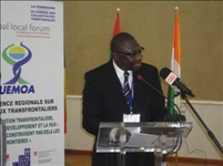 Allocution de M. François Albert Amichia, président du CCT/UEMOA à l’occasion de la conférence régionale sur les enjeux transfrontaliers