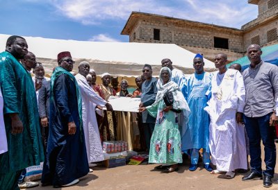 Région de La Mé: la mosquée centrale d'Akoupé reçoit un important lot de matériel de construction