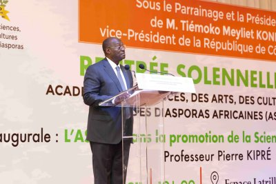 Participation du Vice-Président de la République, M. Tiémoko Meyliet KONÉ, à la cérémonie officielle de rentrée solennelle 2025 de l'Académie des Sciences, des Arts, des Cultures d’Afrique et des Diasporas Africaines (ASCAD)