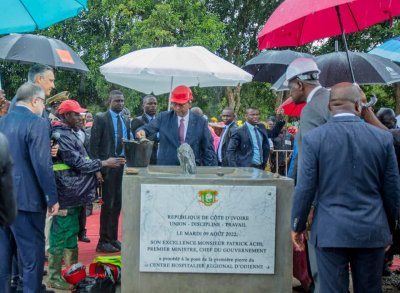 Région du Kabadougou : le Premier Ministre Patrick Achi a procédé aux lancements des travaux du CHR d’Odienné et de l’hôpital général du Gbeleban
