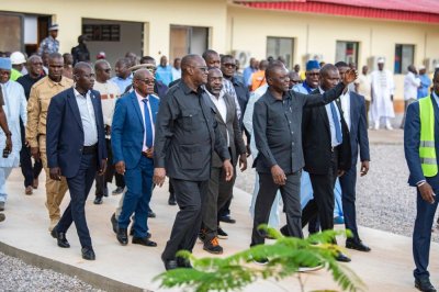 Transports/ Une mission gouvernementale visite le chantier du Port sec de Ferkessédougou