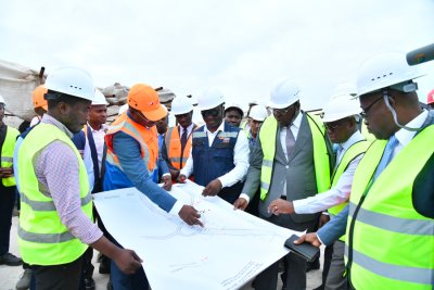 Travaux d’aménagement du carrefour AKWABA phase prioritaire : le ministre Amédé Kouakou satisfait du taux d’avancement des travaux, estimé à 75%