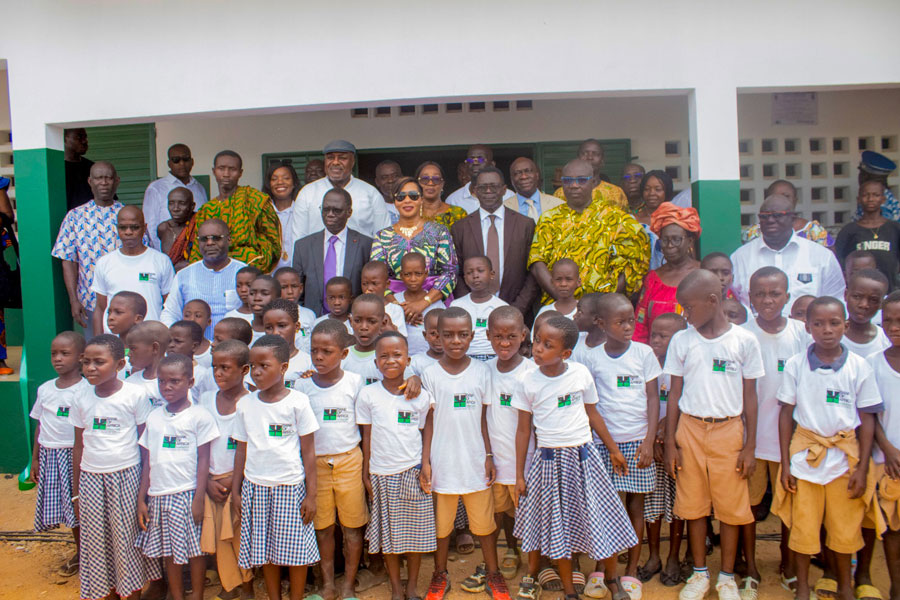 Aboisso : la Mutuelle des originaires de Krindjabo (MOK) réhabilite une école primaire