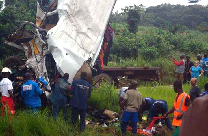 Bangolo : grave accident de la route/Un car balance un camion dans le décor : 4 morts et plusieurs blessés