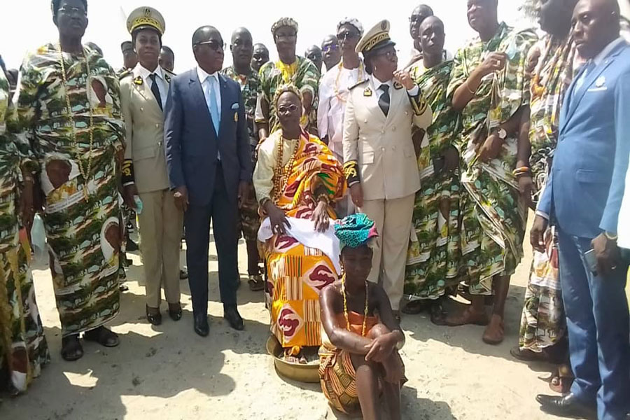 Adiaké : Installation du nouveau chef d'Assomlan Nanan Assanvo Assemien Dassomlan investi
