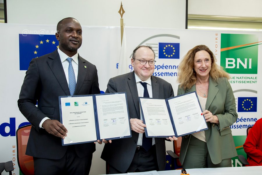 Agriculture : la BNI et la Banque européenne d'investissement signent un accord de 65 milliards FCFA pour financer la durabilité du cacao en Côte d'Ivoire