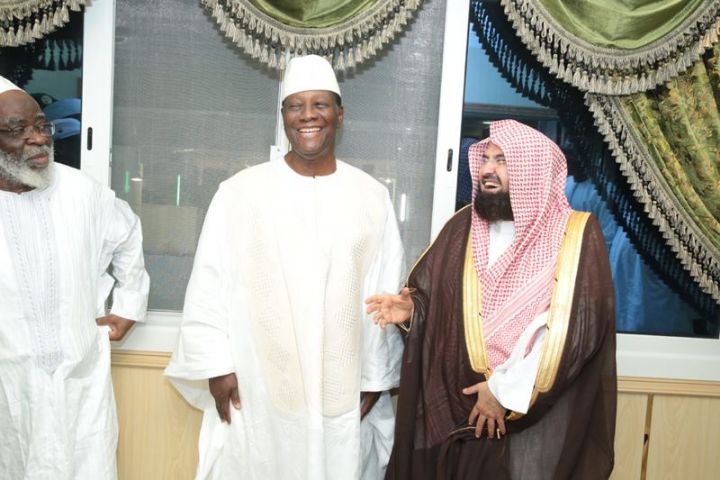 Alassane Ouattara reçu par l’Imam de la Sainte Mosquée de la Mecque