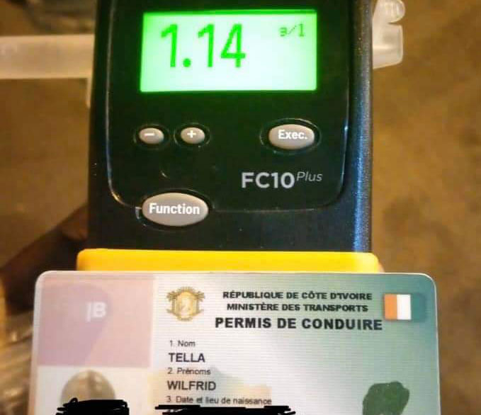 Alcool au volant: un autre conducteur ivre arrêté à Marcory (Ministère)