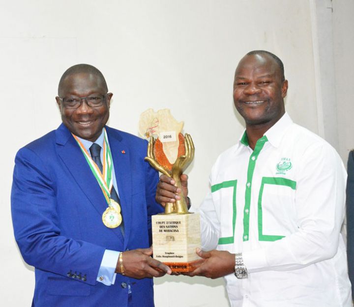 Après leur double sacre à ouaga: Les éléphants maracaniers honorés par Amichia