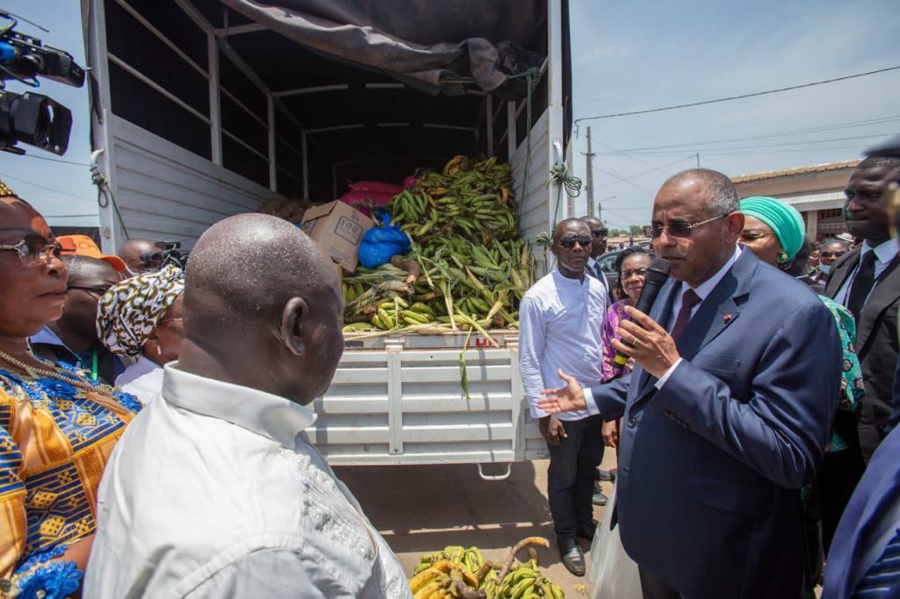 Approvisionnement des marchés : Patrick Achi lance la caravane du vivrier depuis Bouaflé, la capitale de la Marahoué