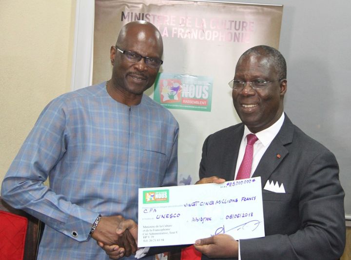La Côte d’Ivoire avance 25 millions FCFA à l’UNESCO pour la promotion et vulgarisation de l’histoire de l’Afrique