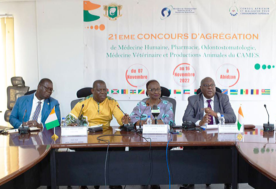 CAMES : 395 candidats de 13 pays participent au 21ème concours d’agrégation des sciences de la santé du 07 au 16 novembre à Abidjan