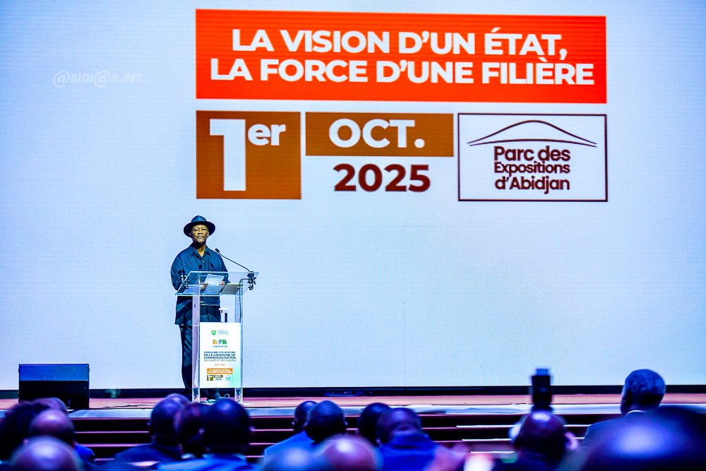 Côte d’Ivoire : Alassane Ouattara lance la campagne café-cacao 2025-2026 et annonce une revalorisation des prix