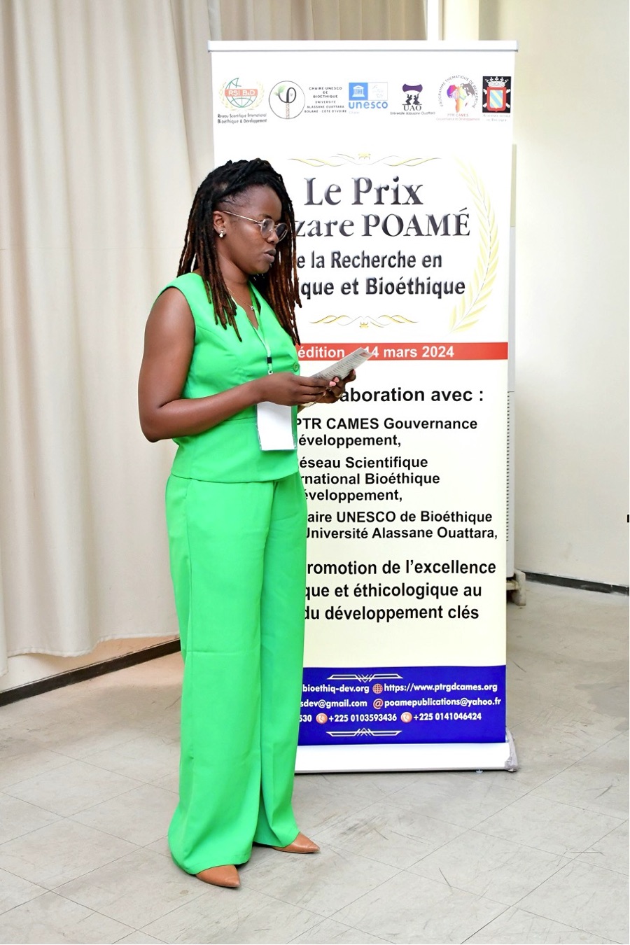 6èmes journées scientifiques du CAMES: Le « Prix Lazare POAMÉ de la Recherche en Éthique et Bioéthique » attribué à deux jeunes chercheurs