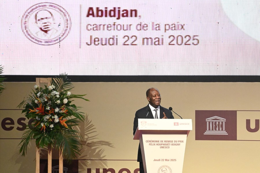 Remise du prix Félix Houphouët Boigny - Unesco pour la recherche de la paix : le discours du Président Alassane Ouattara
